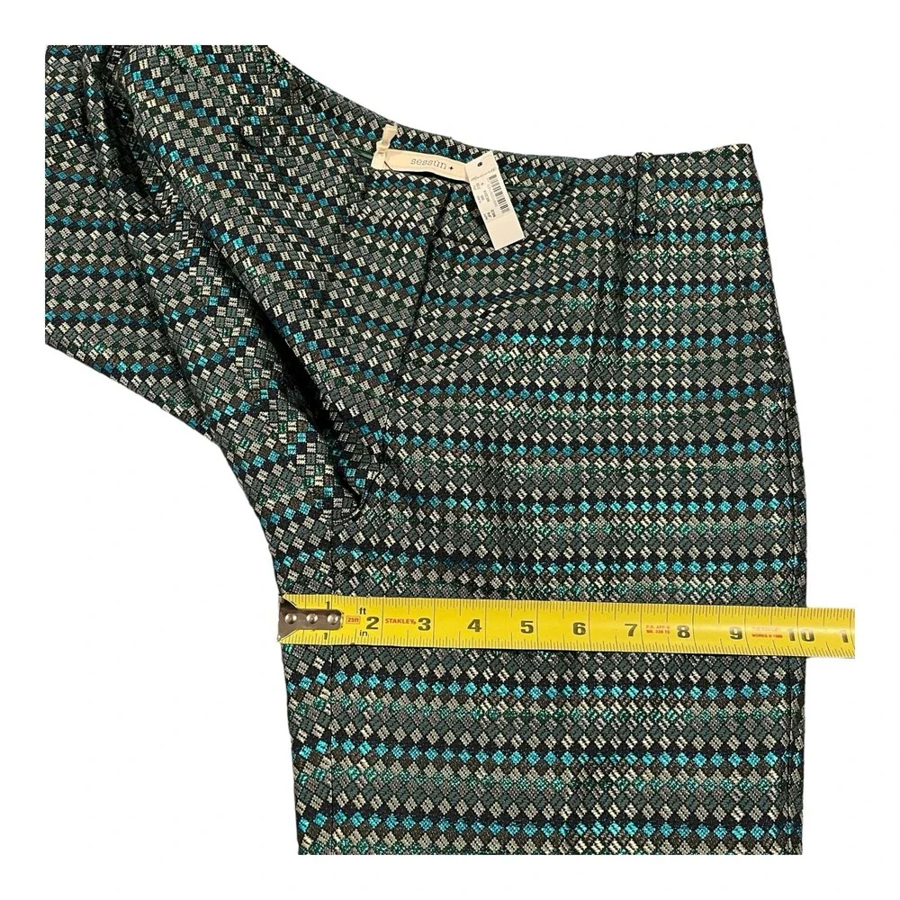 NWT Madewell Sessun Diana Essential‎ Slim Lined Plaid Trousers Size 36